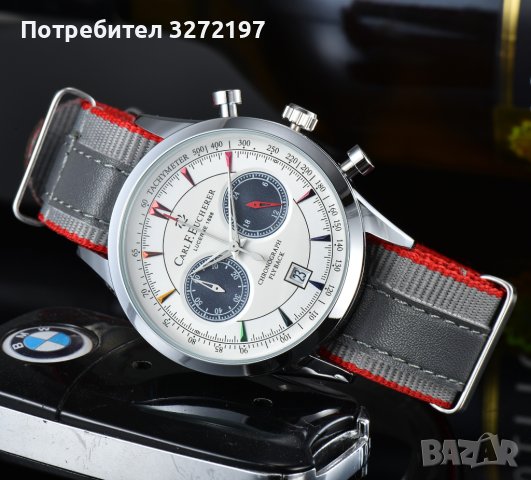 Carl F. Bucherer кварцов часовниk,водоусточив,дата,хронограф, снимка 2 - Мъжки - 41798561