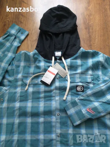 NIKE KD Kevin Durant Men's Hooded Basketball Flannel - страхотно мъжко горнище НОВО L, снимка 6 - Спортни дрехи, екипи - 49263178