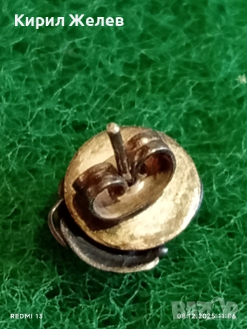 Винтидж сребърна обеца с кехлибар ювелирна изработка 38876, снимка 4 - Обеци - 52687059
