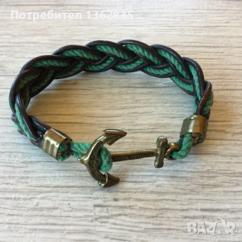 НОВА оригинална мъжка морска гривна с котва BROOKS BROTHERS от САЩ, снимка 3 - Други - 51533255