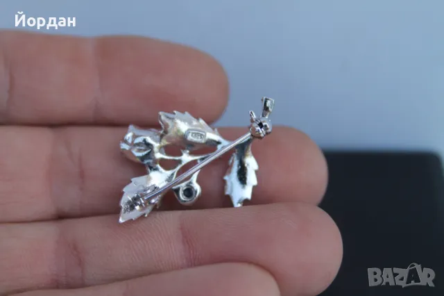 Сребърна брошка , снимка 4 - Други - 50413324