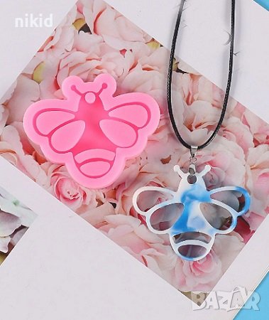 Пчела пчеличка висулка силиконов молд форма фондан смола декор бижу