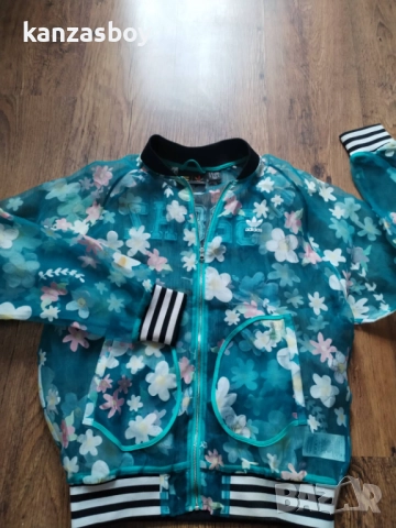 adidas(WMNS) x Pharrell Jacket 'Flower Blue' - дизайнерско дамско яке ХС, снимка 6 - Якета - 51683782