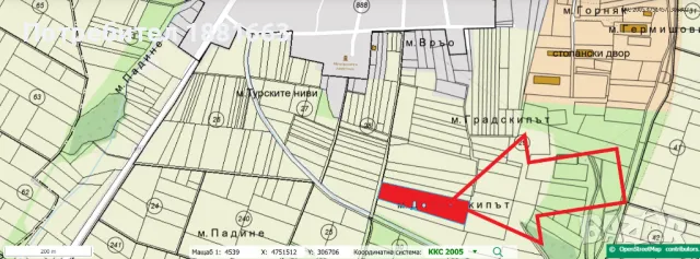 Земя с площ 9699 кв. м. в на 200 м. от къщи и трафопост, снимка 3 - Парцели - 48979833