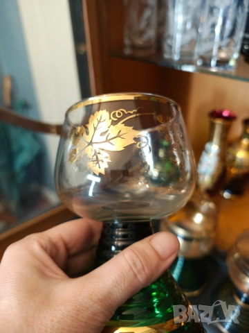 Страхотни кристални чаши с позлата , снимка 8 - Чаши - 51457467