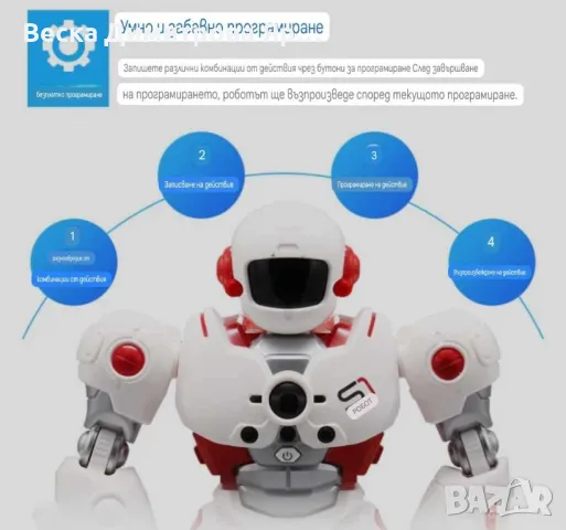 Интелигентен робот Mocha Cops S1 с дистанционно управление WJ10, снимка 4 - Друга електроника - 47726741