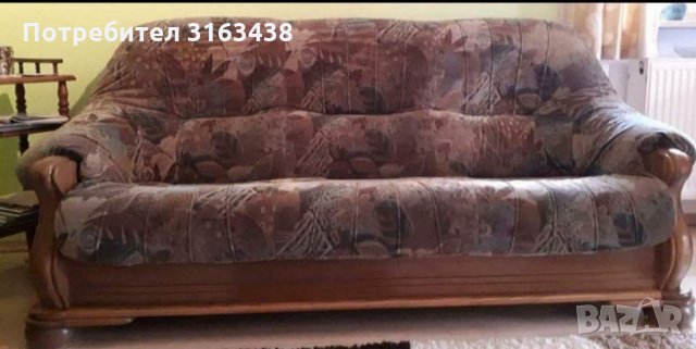 Дивани тройка и двойка МАСИВ+Дърворезба, снимка 3 - Дивани и мека мебел - 36003391