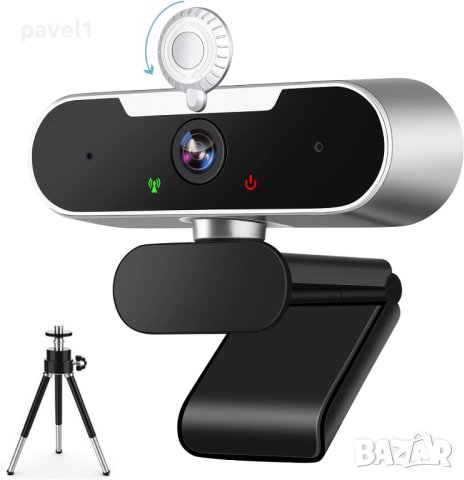 Неразопакована камера ARVIEMI 2021 1080P Full HD с 2 микрофона и трипод, снимка 1 - Камери - 44274858