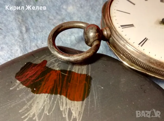 CYLINDRE DIX RUBIS Стар СРЕБЪРЕН ДЖОБЕН ЧАСОВНИК ВИСОКА ПРОБА СРЕБРО с БОНУС 2 КЛЮЧЕТА 48848, снимка 6 - Джобни - 48034689