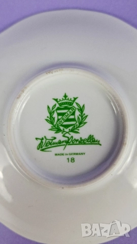 Чаша за кафе с подложна чинийка- Weimar, снимка 5 - Антикварни и старинни предмети - 52415664