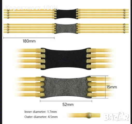 Ластици за прашка много яки с 8 ластика (жилка разпинялка ловна ) , снимка 2 - Други игри - 36532663