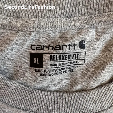 Carhartt relaxed fit мъжка тениска размер XL сива , снимка 2 - Тениски - 55817199