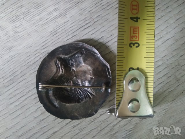 посребрена метална брошка,значка, снимка 2 - Други ценни предмети - 40693939