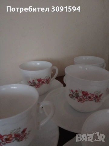 Сервиз 6 чаша и чинийки Arcopal Francee , снимка 10 - Сервизи - 53831075