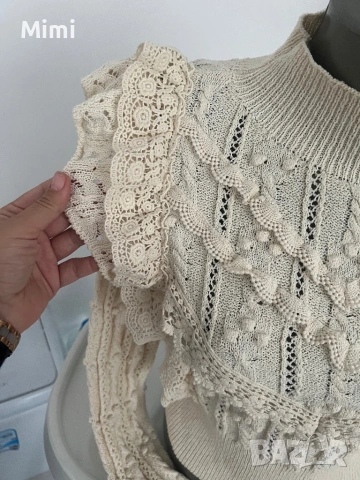 Zara плетена бруза,поло  , снимка 6 - Блузи с дълъг ръкав и пуловери - 51798640