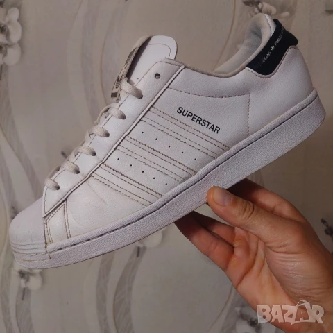 маратонки / кецове Adidas Superstar Cloud White Core Black Parley Ocean номер 46 2/3, снимка 7 - Маратонки - 50677873
