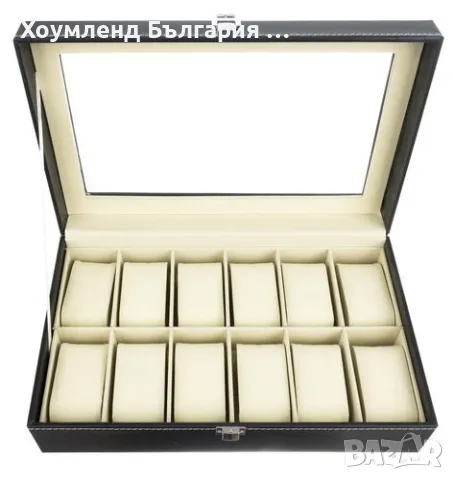 Луксозна кожена кутия органайзер за 12 часовника, снимка 2 - Други стоки за дома - 50272364