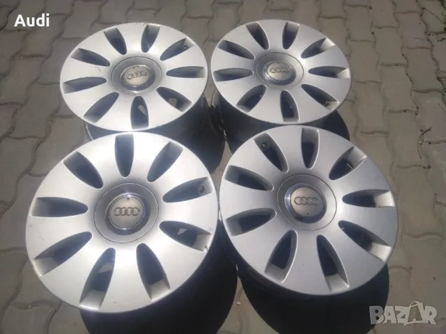 Оригинални джанти 16 цола 5×112mm за АUDI A3 A4 A5 A6 Комплект с оригинални капачки!, снимка 2 - Гуми и джанти - 50018146