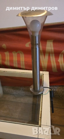 Външна Инокс лампа стояща, 50 см