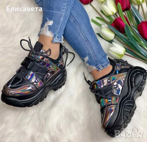 Дамски модерни кецове на платформа , снимка 1