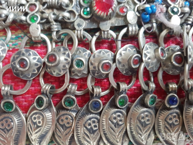 Родопски османски сребърен прочелник трепка кучка сокай накит , снимка 3 - Антикварни и старинни предмети - 53140857