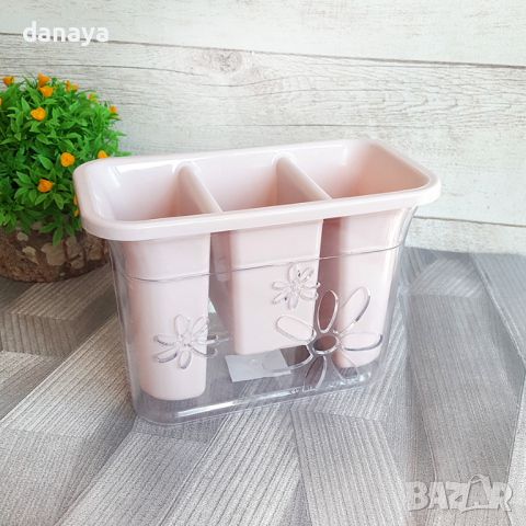 2809 Кухненски сушилник за прибори поставка за вилици лъжици, снимка 6 - Органайзери - 36371924