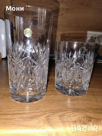 кристални чаши за безалкохолни и напитки комплект 
