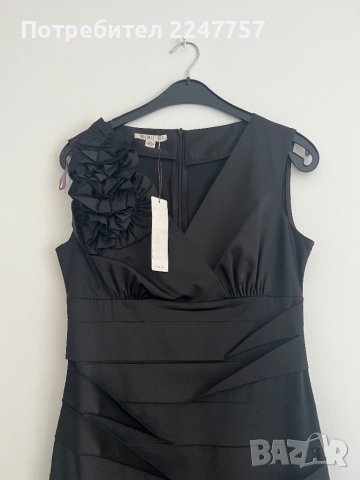 Нова къса черна рокля размер М, снимка 2 - Рокли - 42519011