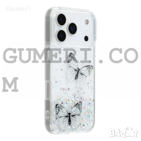 Apple iPhone 17 Pro Силиконов Гръб с Пеперуди, снимка 4 - Калъфи, кейсове - 52177261