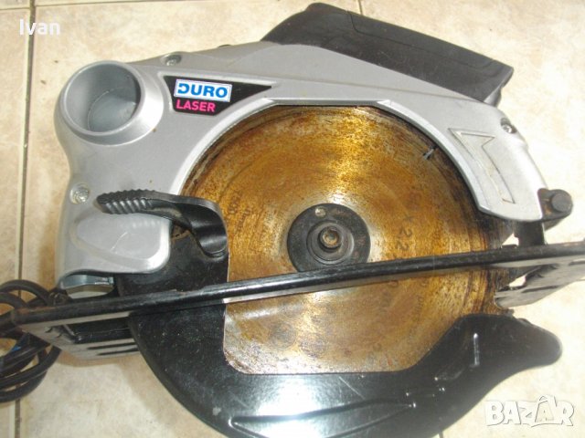 Лазерен Немски Ръчен Циркуляр-ф190мм-1200 Вата-ОТЛИЧЕН-Почти Нов-DURO DHKS1200 LASER-Реже 65мм, снимка 12 - Други инструменти - 40160147