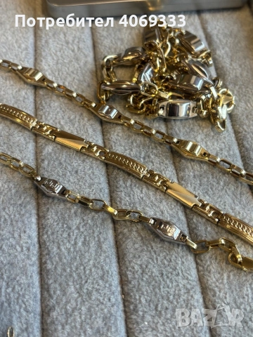 Златни гривни 14карата и ланец , снимка 8 - Гривни - 53666346