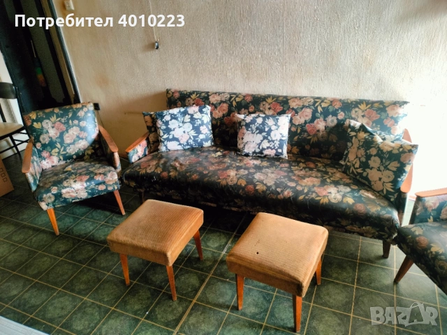 Холна гарнитура 2 фотьойла и 2 таботерки , снимка 8 - Дивани и мека мебел - 53695018