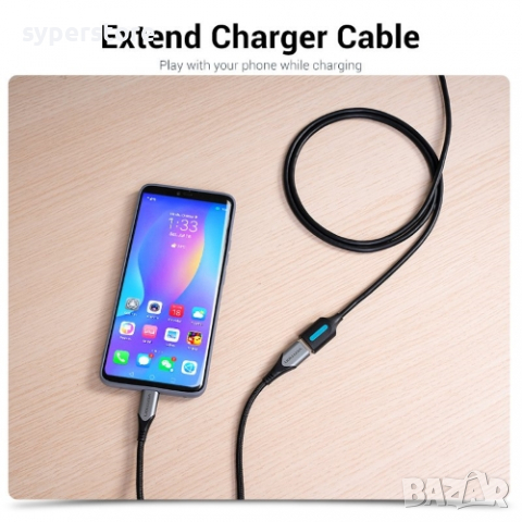 Кабел USB3.0 Мъжко - Женско 1.5m 5Gb/s Черен Vention CBHBG Cable USB - USB M/M, снимка 4 - USB кабели - 36500680