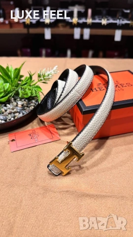 Hermes ⚜️ Естествена Кожа , снимка 13 - Колани - 53396578