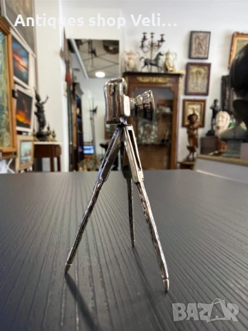 Сребърна миниатюра фотоапарат №7957, снимка 3 - Други ценни предмети - 53825335