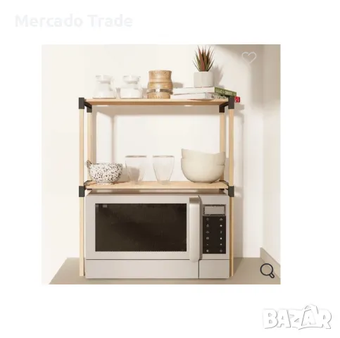 Декоративна етажерка за микровълнова Mercado Trade, 2 нива , снимка 2 - Декорация за дома - 48470852