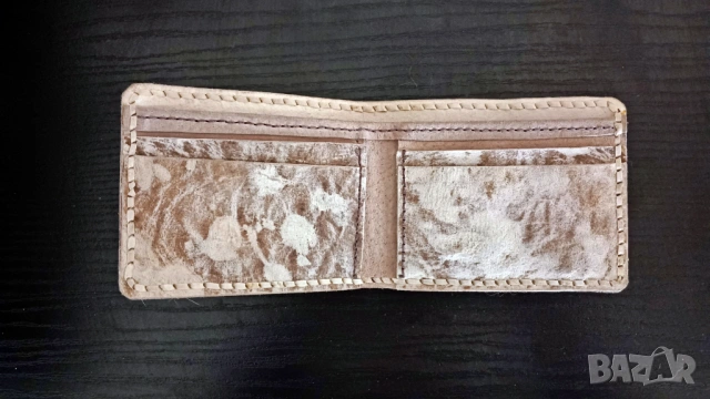 Портфейл естествен косъм и естествена кожа, снимка 3 - Портфейли, портмонета - 53480707