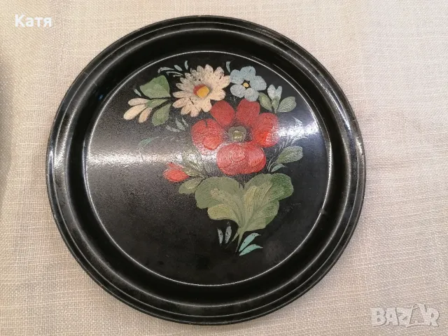 Жостовска живопис  ръчно рисувани метални подноси СССР, снимка 2 - Други - 50374170