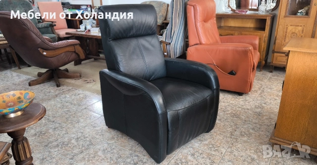 Механичен релакс фотьойл с естествена кожа