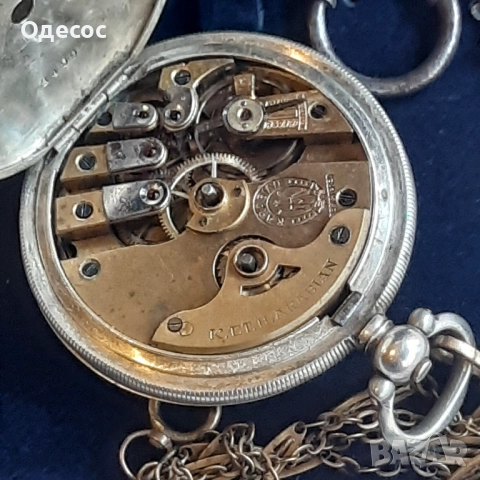 Старинен Османски сребърен джобен часовник с кюстек и ключ, снимка 10 - Антикварни и старинни предмети - 51570560