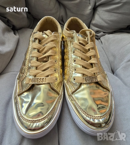 кецове Guess златен лак 37 и 1/2ра, снимка 4 - Кецове - 51735239