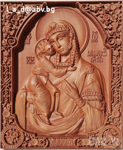 Дърворезбована икона на Св. Пророк Илия - авторска дърворезба, снимка 3 - Икони - 50247920