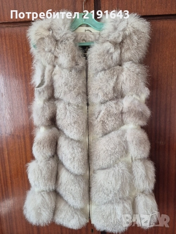 елек от естествен косъм и кожа