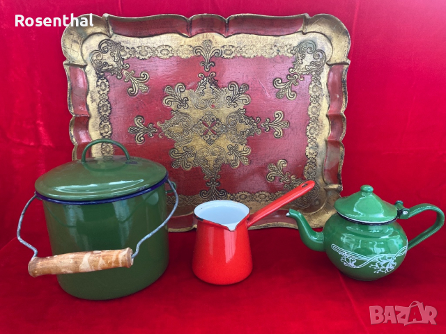 Емайлирани Котленица, джезве и чайниче, снимка 1