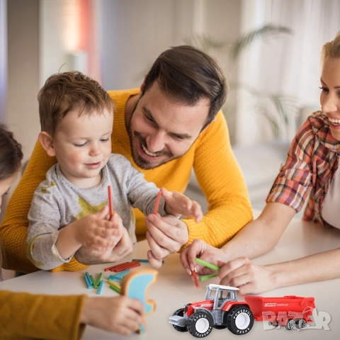 Комплект метални трактори мащаб 1: 64, снимка 9 - Коли, камиони, мотори, писти - 52061109