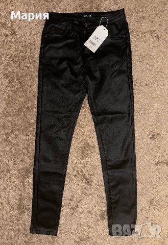 Дамски промазан черен панталон, снимка 6 - Панталони - 42731776