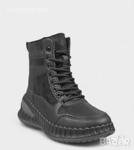 Дамски зимни боти с връзки цип и топла вата , снимка 3 - Дамски боти - 51960312