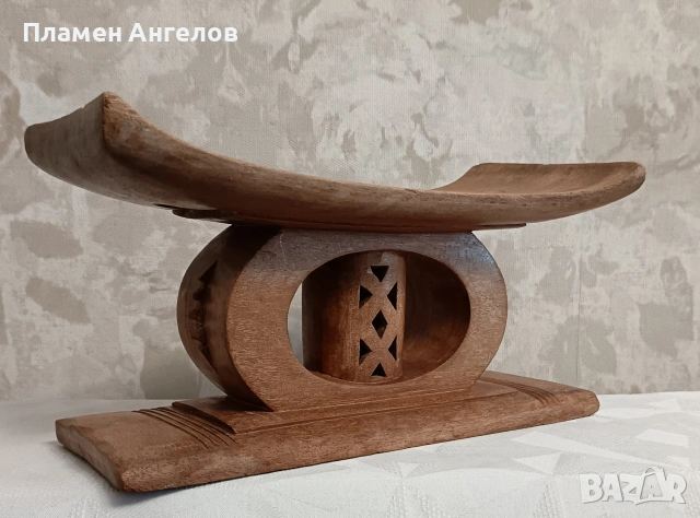 Автентично столче, табуретка Ашанте от Гана, снимка 3 - Антикварни и старинни предмети - 53613214