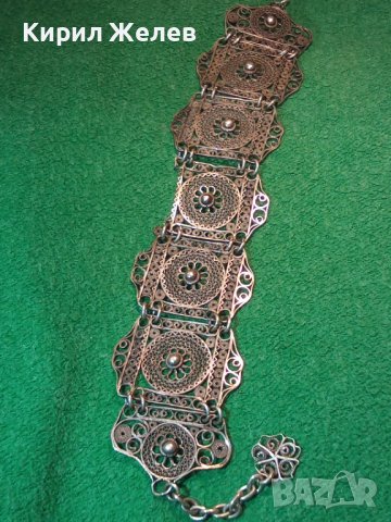 СТАРИННА СРЕБЪРНА ФИЛИГРАННА АРТ ДЕКО ГРИВНА АНГЛИЯ РЪЧНА МАЙСТОРСКА ИЗРАБОТКА РЕТРО - УНИКАТ 27278, снимка 17 - Антикварни и старинни предмети - 36827938