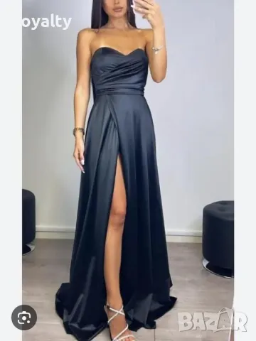 Официална дълга черна рокля